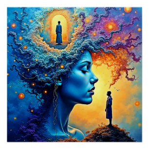Mindful Cosmic Journey Perfect Poster