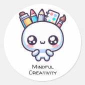Mindful Creativiteit Ronde Sticker (Voorkant)