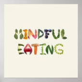 Mindful Eating - Gezond eten Poster (Voorkant)
