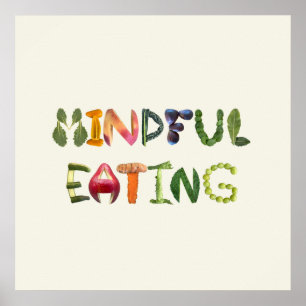 Mindful Eating - Gezond eten Poster