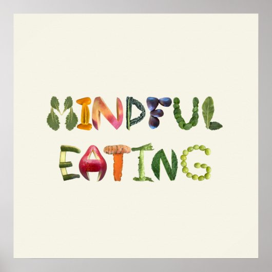 Mindful Eating - Gezond eten Poster (Voorkant)