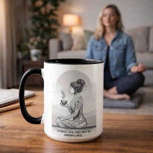 Mindful Espresso Zen Meditatie Eén Shot Boeddha Mok
