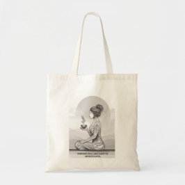 Mindful Espresso Zen Meditatie One Shot Boeddha Tote Bag