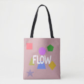 Mindful Flow en Evenwicht Abstracte Geometrische V Tote Bag (Voorkant)