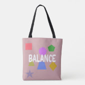 Mindful Flow en Evenwicht Abstracte Geometrische V Tote Bag (Achterkant)