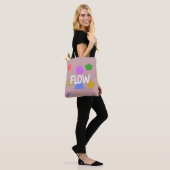 Mindful Flow en Evenwicht Abstracte Geometrische V Tote Bag (Op model)
