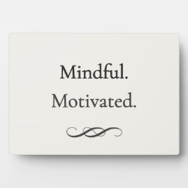 Mindful. Gemotiveerd. – Bord voor stil werk Fotoplaat