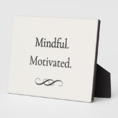 Mindful. Gemotiveerd. Werk Plaque Fotoplaat (Zijkant)