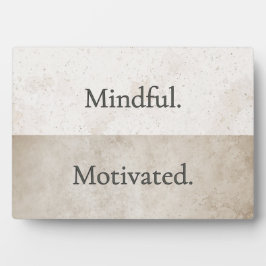 Mindful Gemotiveerde Minimalistische Plaquette Fotoplaat