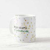Mindful Gold & Silver Coffee Mok (Voorkant links)