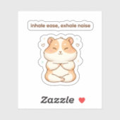 Mindful Hamster Sticker – Inhale Ease (Vel)