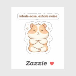 Mindful Hamster Sticker – Inhale Ease