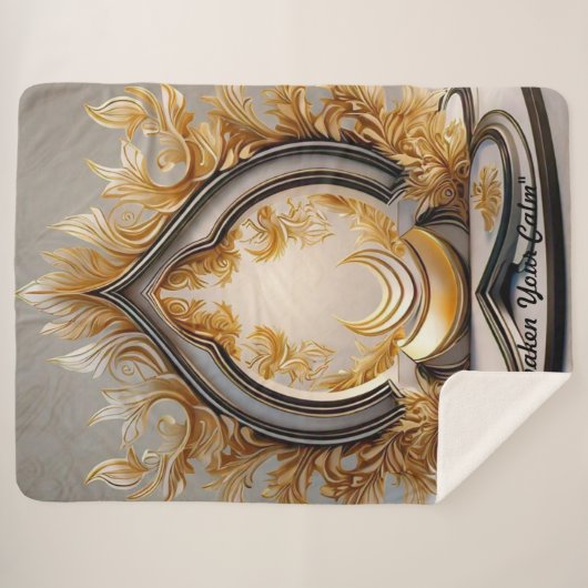 "Mindful Inner Reflection" Sherpa Deken (Voorkant (horizontaal))