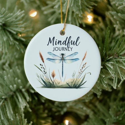 Mindful Journey - Dragonfly Natuur Keramisch Ornament (Boom)