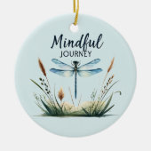 Mindful Journey - Dragonfly Natuur Keramisch Ornament (Voorkant)