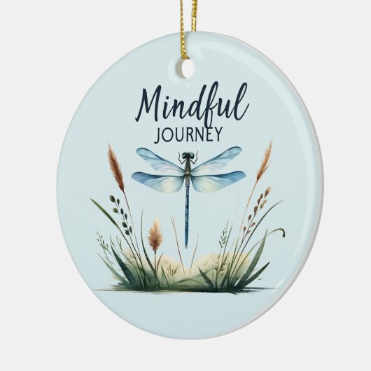 Mindful Journey - Dragonfly Natuur Keramisch Ornament (Links)