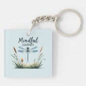 Mindful Journey - Dragonfly Natuur Sleutelhanger (Achterkant)