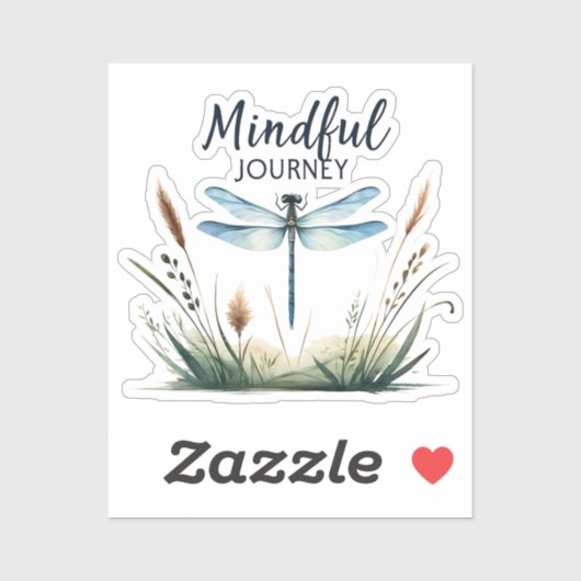 Mindful Journey - Dragonfly Natuur Sticker (Vel)