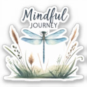 Mindful Journey - Dragonfly Natuur Sticker (Voorkant)