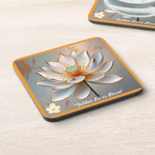 "Mindful Lotus Flower" Bier Onderzetter (Linkerzijde)