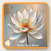 "Mindful Lotus Flower" Bier Onderzetter (Voorkant)