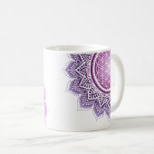 Mindful mandala Bloem des levens paars Koffiemok (Voorkant rechts)