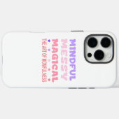 Mindful Messy Magical Momfulness Quote Case-Mate iPhone Case (Achterkant (horizontaal))