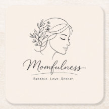 Mindful Moeder Bloemrijke Lijnkunst