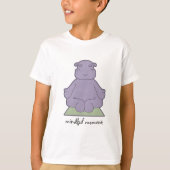 Mindful Moment Hippo Kinder T-Shirt (Voorkant)