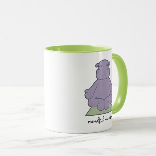 Mindful Moment Hippo Ringer Mok (Voorkant rechts)