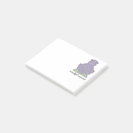 Mindful Moment Hippo Sticky Notes (Schuin)