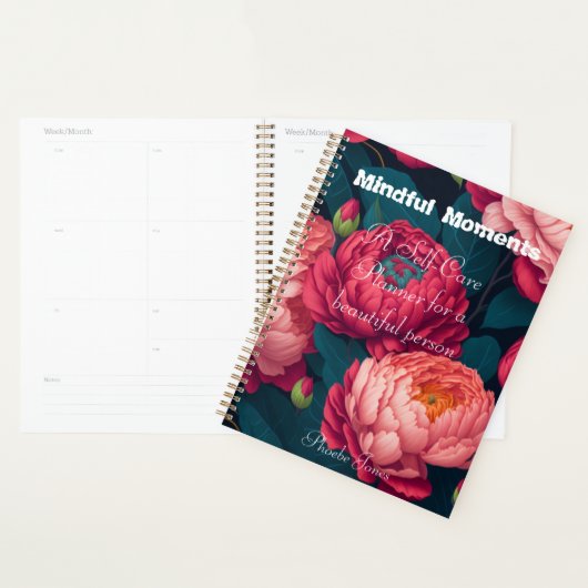 Mindful Moments:Elegant Peonies Self-Care Planner (Display)