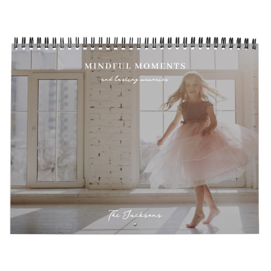 Mindful Moments Familie Foto's en Gedichten Kalender (Hoes)