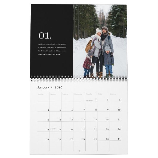 Mindful Moments Familie Foto's en Gedichten Kalender (Jan 2026)