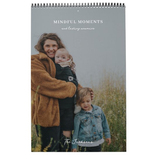 Mindful Moments Familie Foto's en Gedichten Kalender (Hoes)