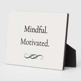 Mindful Motivated — Zachte Focus Plaquette Fotoplaat