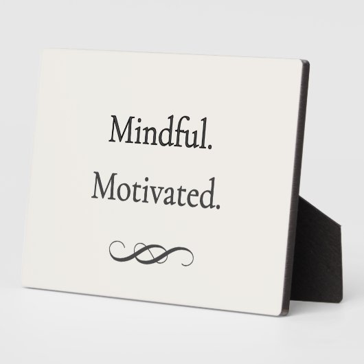 Mindful Motivated — Zachte Focus Plaquette Fotoplaat (Zijkant)