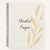 Mindful Pages Minimalistische Esthetische Notitieb Notitieboek (Voorkant)