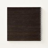 MINDFUL Rope Text On Dark Wood Notitieboek (Achterkant)