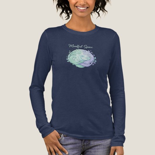 Mindful Space - Pastel Serenity Design Tri-Blend Shirt (Voorkant)