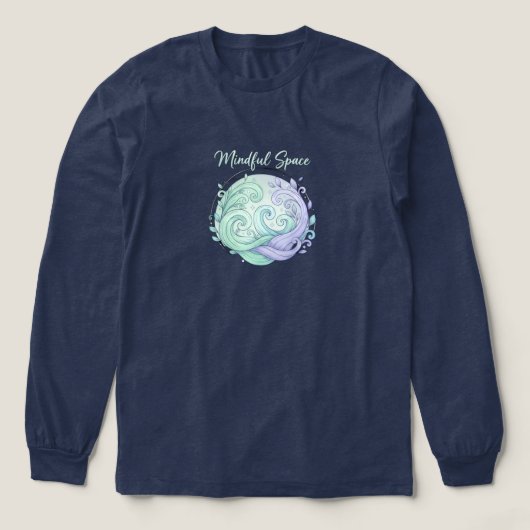 Mindful Space - Pastel Serenity Design Tri-Blend Shirt (Voorkant)
