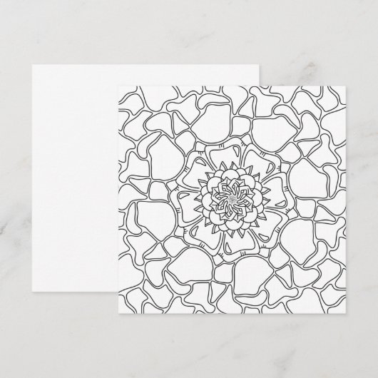 Mindful Summer: bloemenpatroon kleurstof Kaart (Voorkant / Achterkant)