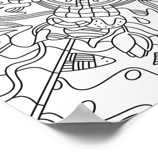 Mindful Summer: creatieve en speelse kleuren Poster (Hoek)