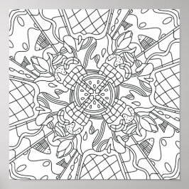 Mindful Summer: creatieve en speelse kleuren Poster