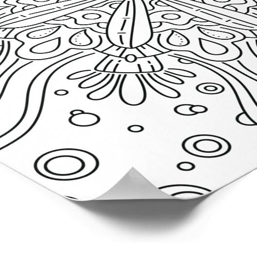 Mindful Summer: Schattigee kleur uw eigen kleur Poster (Hoek)