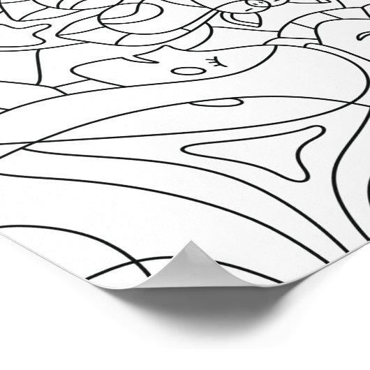 Mindful Summer: speels kleurend Poster (Hoek)