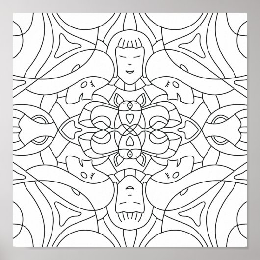 Mindful Summer: speels kleurend Poster (Voorkant)