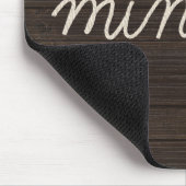 MINDFUL Touwtekst op donker hout Muismat (Hoek)