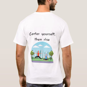 Mindful Warrior Yoga voor Withe T-shirt