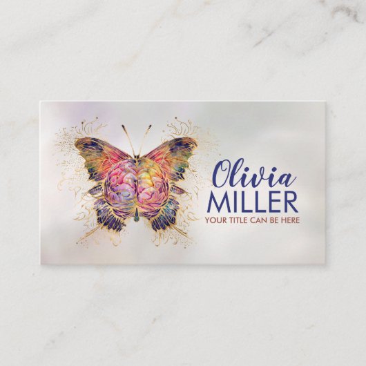 Mindful Wings - Vlinderbrein Visitekaartje (Voorkant)